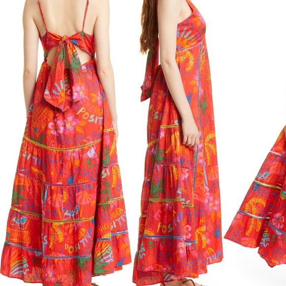 Farm rio printed sleeveless maxi dress - Picture 6 of 16